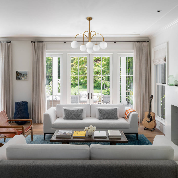 Dresqui 6-Light Glass Bubble Contemporary Sputnik Chandelier (31") Brightelier