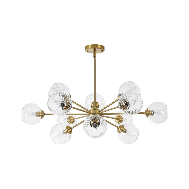 Cavoya 12-Light Dimmable Glass Modern Globe Sputnik Chandelier (33") My Store