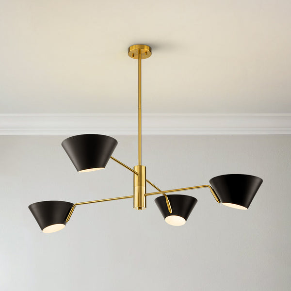Verala Dimmable Aluminum Sputnik Industrial Chandelier (46")
