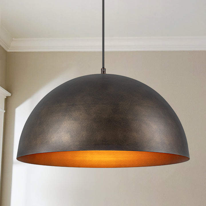 Sparla 1-Light Dimmable Dome Kitchen Island Pendant (20") Brightelier