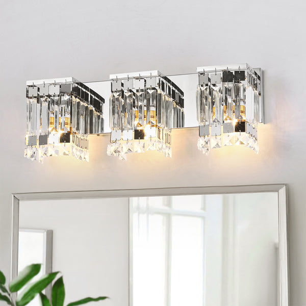 Ballora 3-Light Dimmable Crystal Modern Wall Sconce (19")