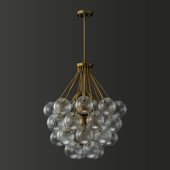 Orbina 12-Light Dimmable Glass Globe Sputnik Mid-Century Chandelier (26") Brightelier