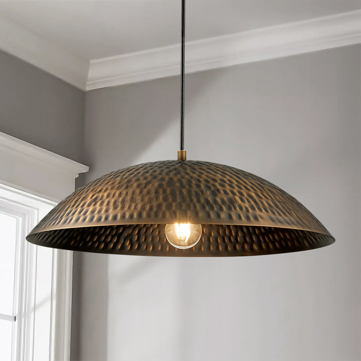 Noctiva 1-Light Dimmable Dome Traditional Pendant (20") Brightelier