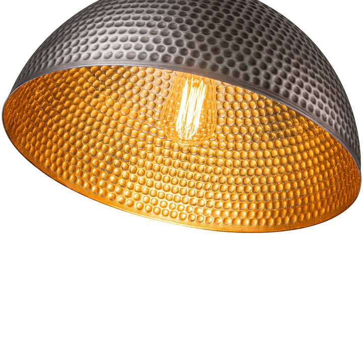Sparla 1-Light Hammered Antique Dome Industrial Pendant (15"-24") My Store