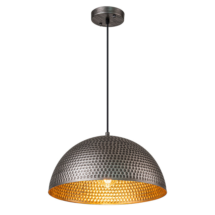Sparla 1-Light Hammered Antique Dome Industrial Pendant (15"-24") My Store