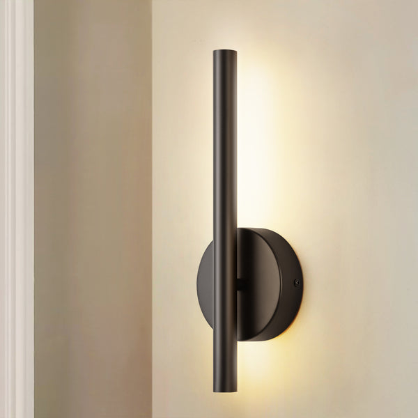 Luntra 1-Light Dimmable LED Contemporary Cylinder Wall Sconce (13"-19")