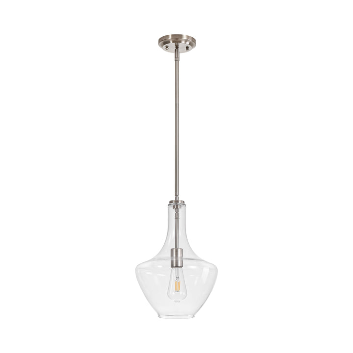 Brillara 1-Light Dimmable Glass Mid-Century Modern Pendant (10") Brightelier