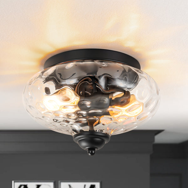 Lumisca 2-Light Dome Bowl Contemporary Semi-Flush Mount (9")