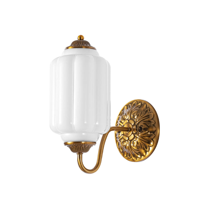 Tranquix 1-Light French Retro Copper Glass Wall Sconce (10") Brightelier