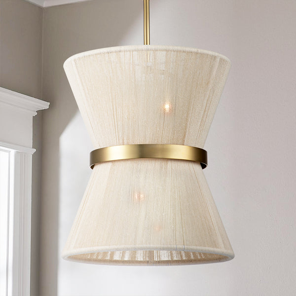 Rovista 2-Light Single Drum Farmhouse Boho Chandelier (12")