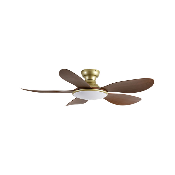 Stelo Dimmable LED Flush Mount Mid-Century Modern Large Ceiling Fan Light (51") Brightelier