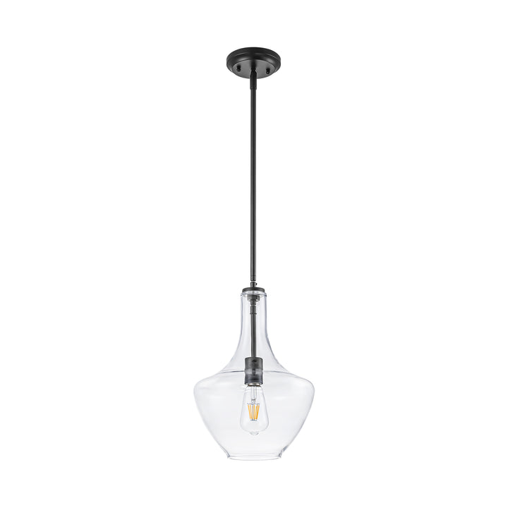 Brillara 1-Light Dimmable Glass Mid-Century Modern Pendant (10") Brightelier