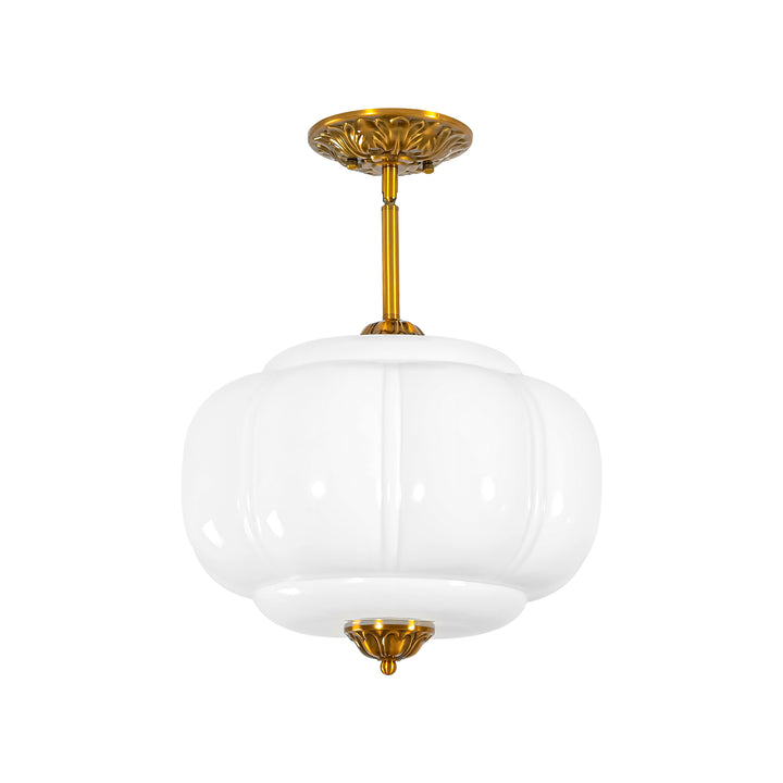 Terrana 1-Light lce-cream Ceramic Socket Ceiling Light (15") Brightelier