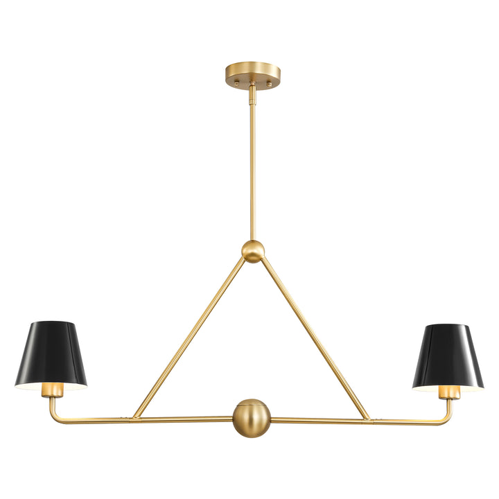 Zenvia 2-Light Linear Contemporary Kitchen Island Pendant (38") Brightelier