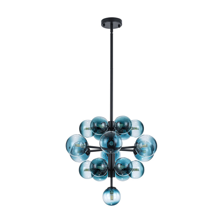 Lumiere 19-Light Dimmable Tiered Glass Globes Coastal Chandelier (21") My Store