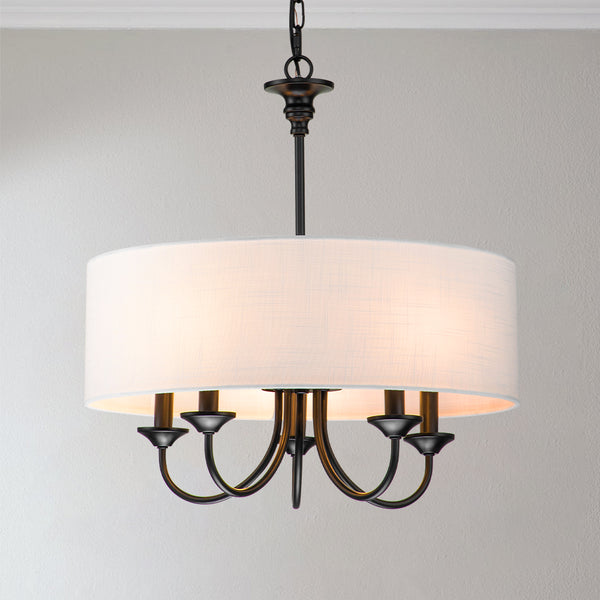 Brindlea 5-Light Dimmable Drum Traditional Chandelier (20")
