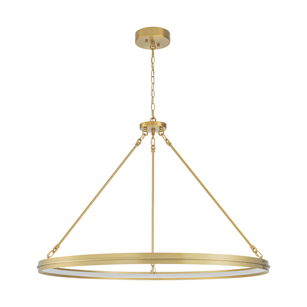 Brixia 1-Light Dimmable Aluminum LED Wagon Wheel Modern Pendant (38")