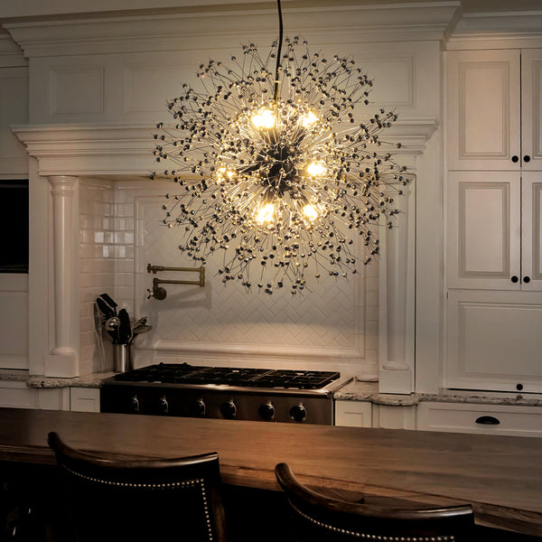 Solmere 9-Light Crystal Firework Contemporary Chandelier (20")