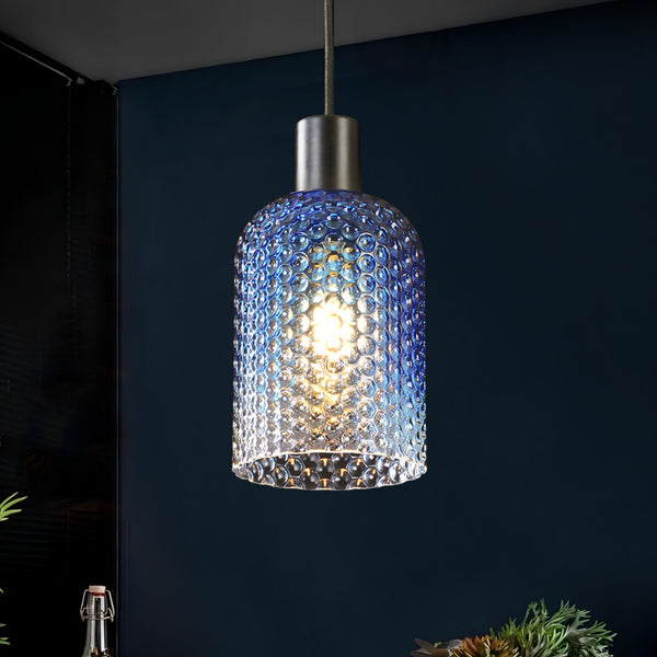 Brillara 1-Light Dimmable Clear Glass Vintage Shaded Pendant (5") My Store