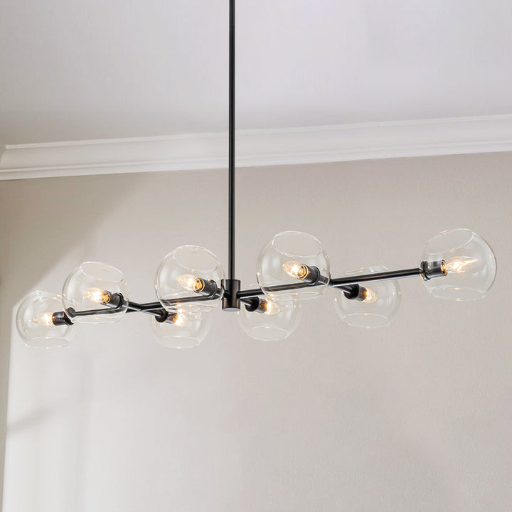 Zenvia 8-Light Linear Globe Bubble Kitchen Island Pendant (48") My Store