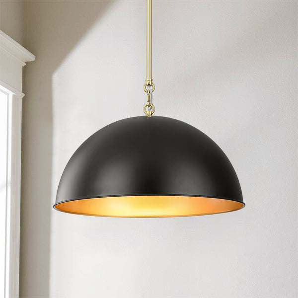 Trelis 1-Light Dome Vintage Industrial Pendant (18")