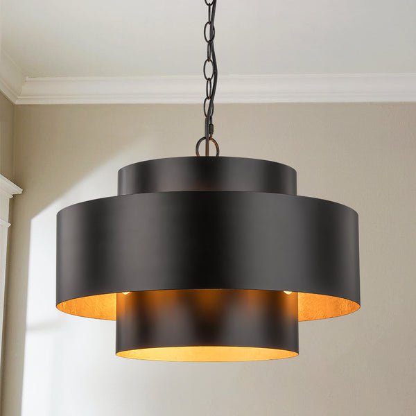 Noctiva 7-Light Inter-Stacked Cylinders Country Chandelier (20") Brightelier