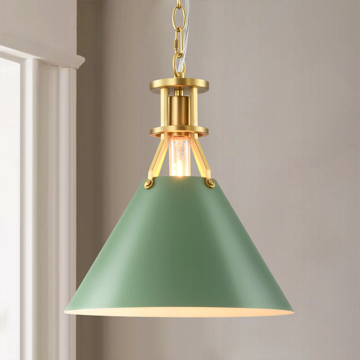 Cubella 1-Light Dimmable Aluminum Mid-Century Modern Pendant (12") Brightelier