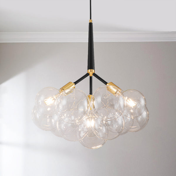 Velmara 3-Light Glass Bubble Traditional Chandelier (25")