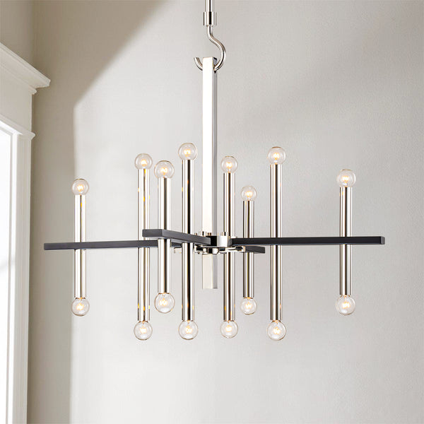 Dresqui 16-Light Linear Sputnik Candlestick  Industrial Chandelier (29")
