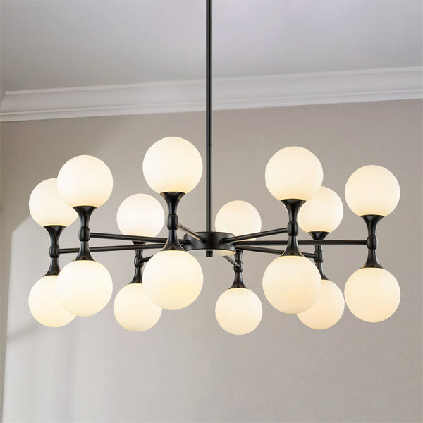 Dresqui 16-Light Dimmable Sputnik Linear Modern Chandelier (33")