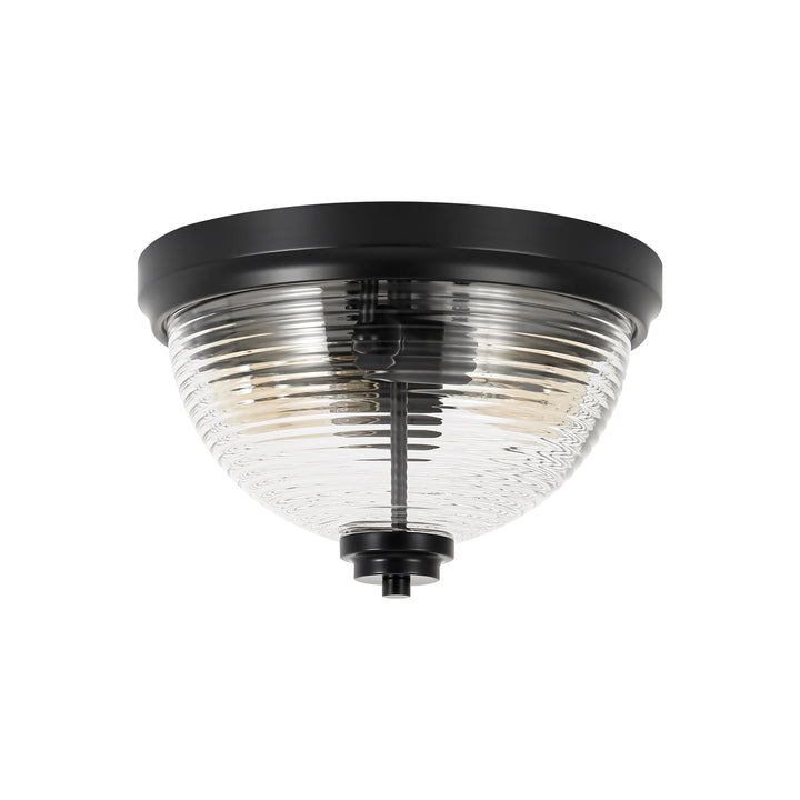 Velroa 2-Light Dimmable Glass Industrial Dome Flush Mount (12") My Store