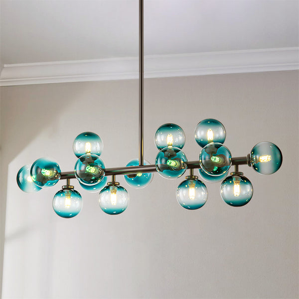 Zenvia 16-Light Bubble Traditiona Kitchen Island Pendant (36")