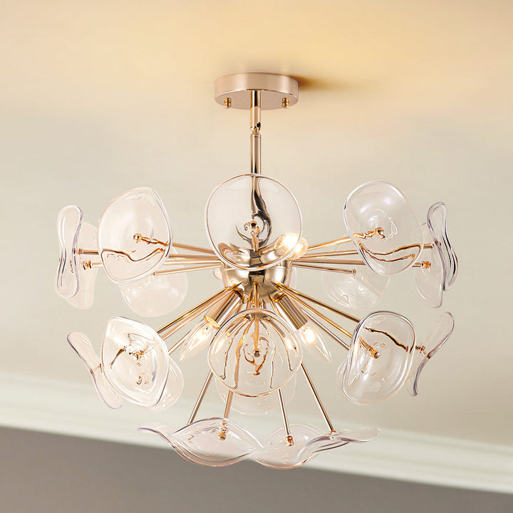 Brindlea 4-Light Sunburst Sputnik Sphere Modern Semi-Flush Mount (23") My Store