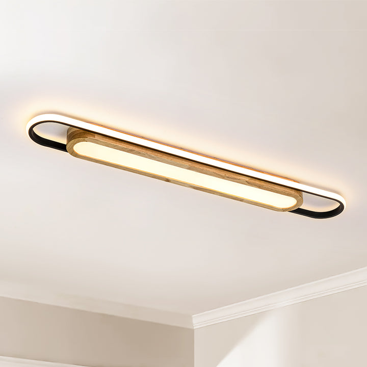 Lumisca LED Wood Integrated Transitional Modern Flush Mount (39") Brightelier