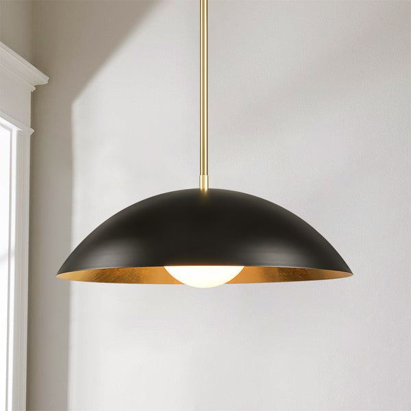 Trelis 1-Light Single Bowl Mid-Century Modern Pendant (17"-24")