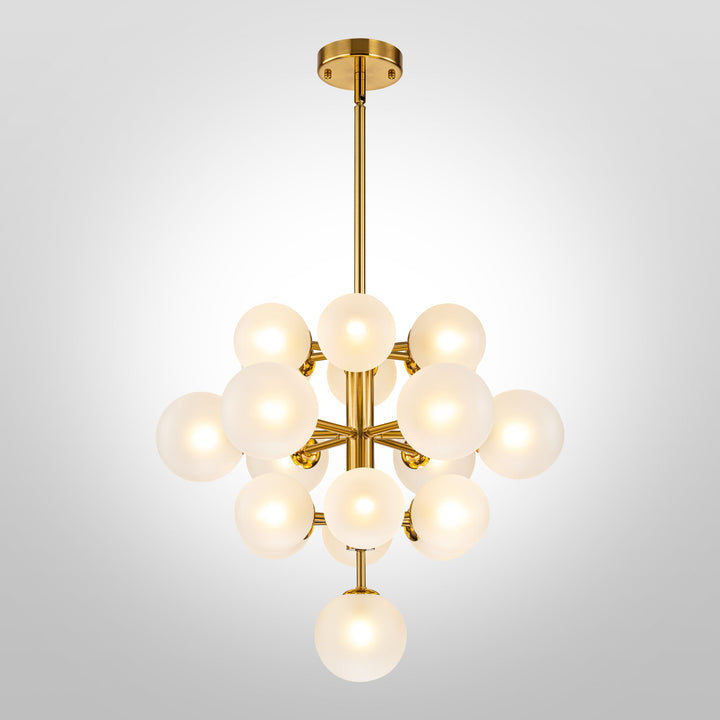 Lumiere 19-Light Dimmable Tiered Glass Bubble Modern Chandelier (21") My Store