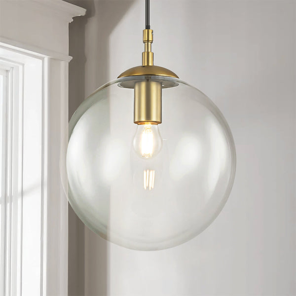 Lunara 1-Light Lunar Globe Geometric Contemporary Pendant (10") My Store