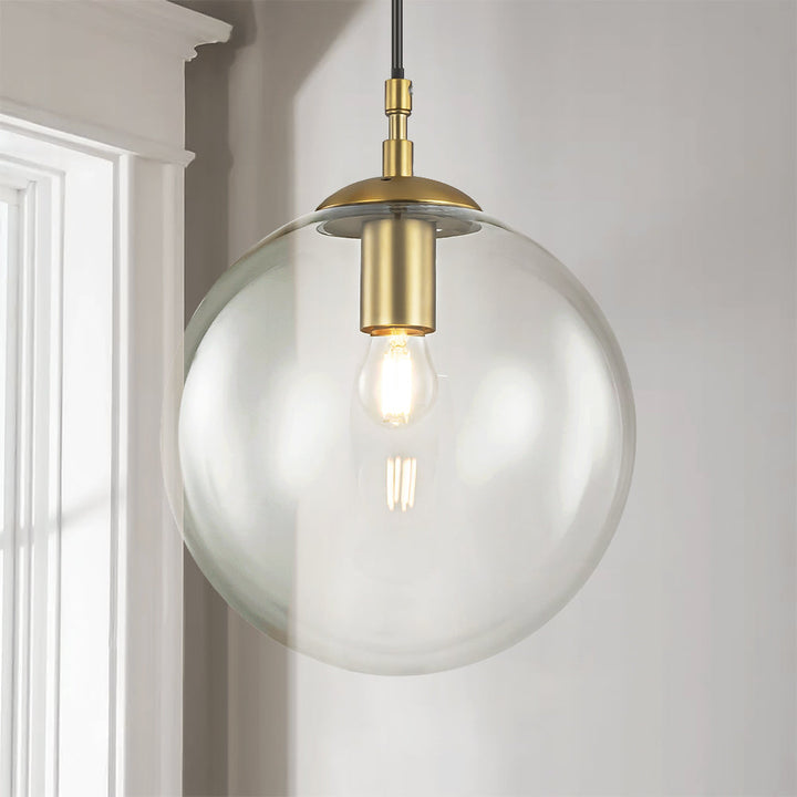 Lunara 1-Light Lunar Globe Geometric Contemporary Pendant (10") My Store