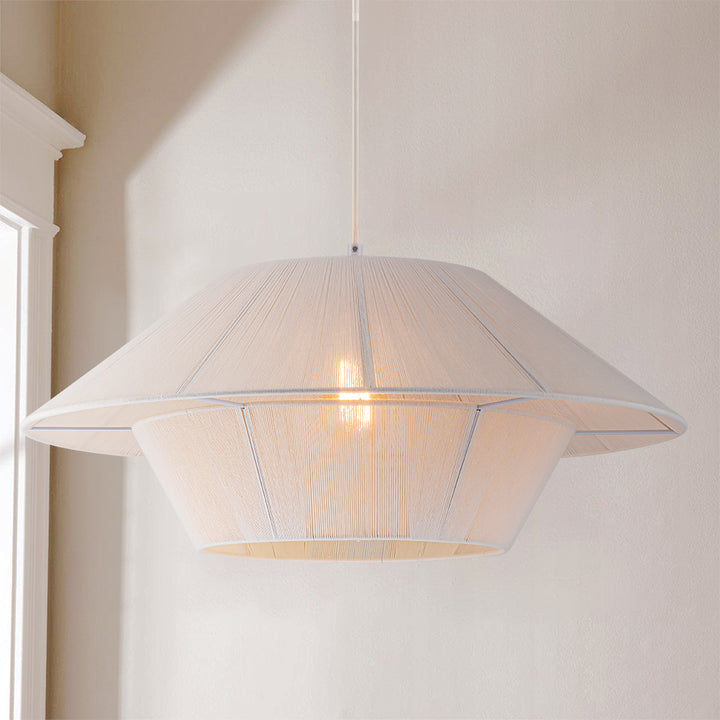 Brilune 1-Light HandWoven Farmhouse Chandelier (24") Brightelier