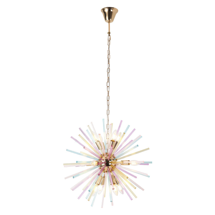 Eclipsa 12-Light Sputnik Sphere Firework Rainbow Glam Chandelier (22") My Store