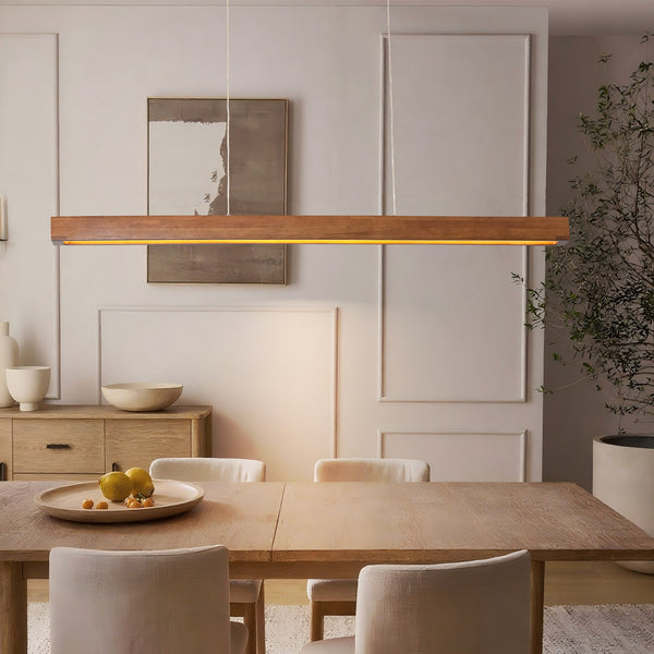 Lumisca Integrated LED Wood Linear Farmhouse Chandelier (40") Brightelier