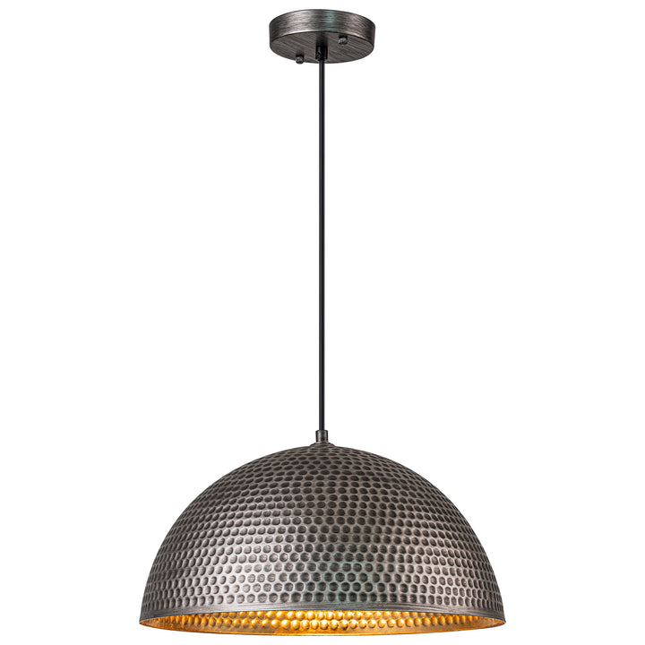 Sparla 1-Light Hammered Antique Dome Industrial Pendant (15"-24") My Store