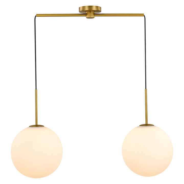 Virelo 2-Light Opal Frosted Globe Bubble Kitchen Island Pendant (36") My Store