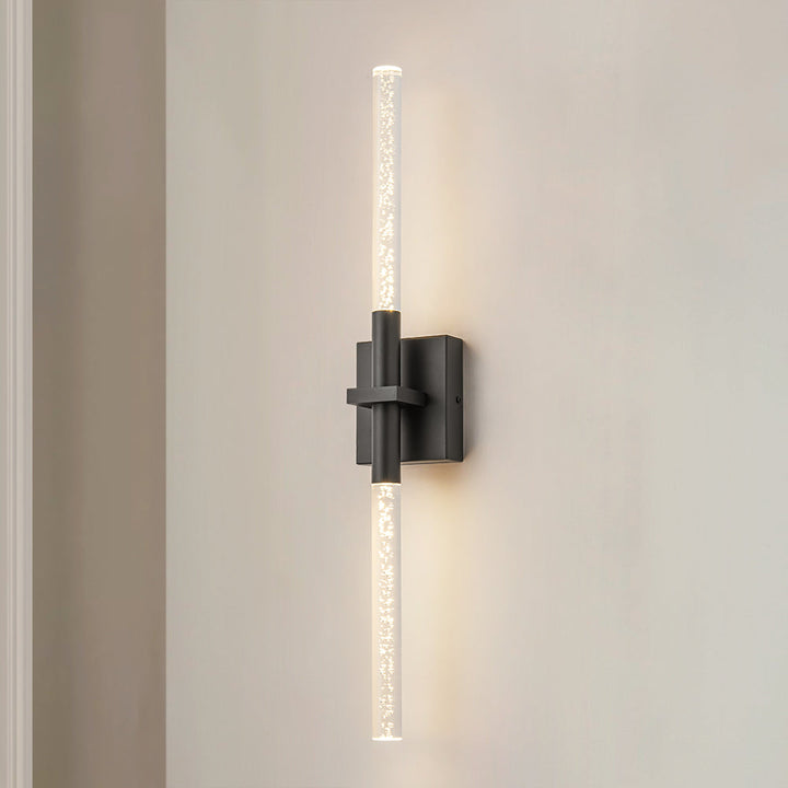 Tranquix 1-Light LED Linear Integrated Bar Bubble Accents Wall Sconce (28") My Store