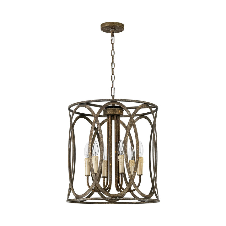 Dravyn 4-Light Dimmable Rustic Caged Chandelier (17") My Store