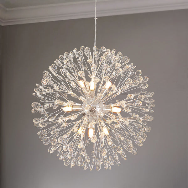 Fosca 9-Light Dimmable Crystal Bubble Glam Chandelier (20")