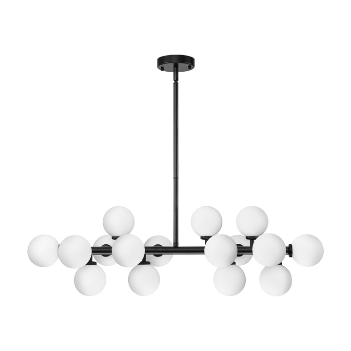 Zenvia 16-Light Kitchen Island Glass Bubble Modern Chandelier (35") Brightelier