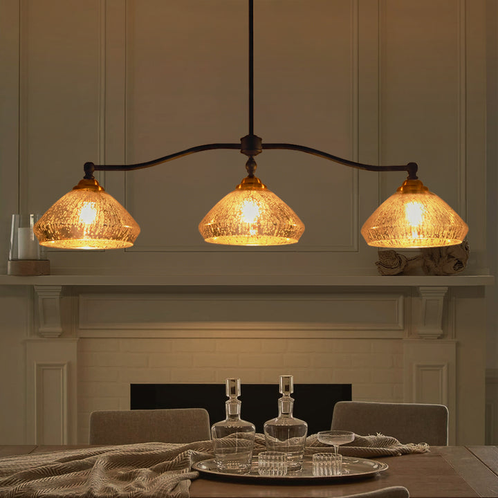 Zanthor 3-Light Dimmable Farmhouse Cone Chandelier (39") Brightelier