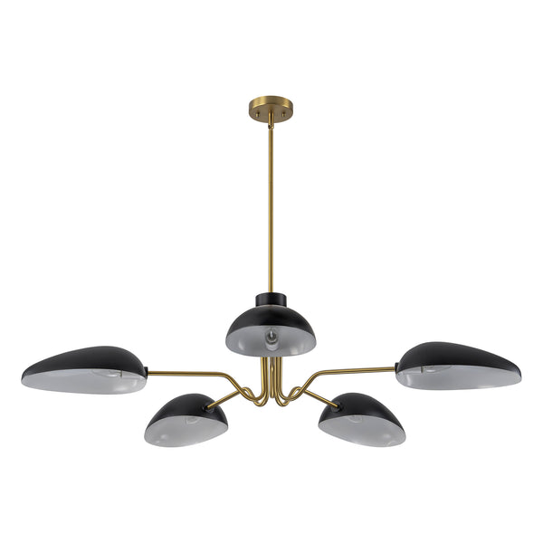 Sylvia 5-Light Dimmable Sputnik Mid-Century Chandelier (26")