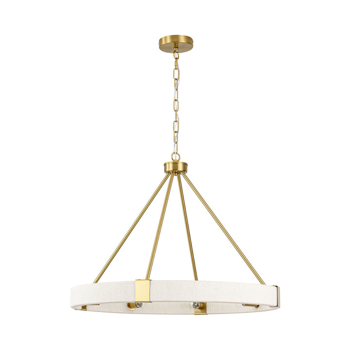 Velroa 8-Light Dimmable Fabric Boho Ring Chandelier (27") My Store